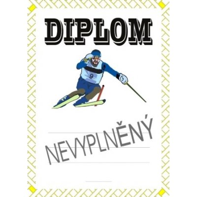 VIZINGR Lyžování diplom A4 č.26 Lyže č.26 BEZ TEXTU – Hledejceny.cz