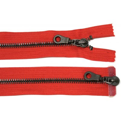 WICO Kovový zip no.5 rozepínací dvoucestný 60cm (staromosazné zoubky) - více barev Barva: červená – Hledejceny.cz