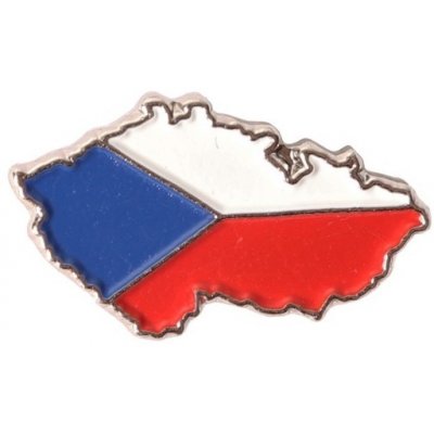 Odznak mapa a vlajka ČR - barevný