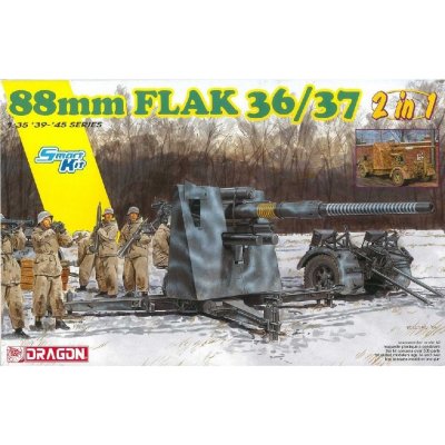 Dragon Model Kit military 6923 88mm FlaK 36/37 2 in 1 1:35 – Zbozi.Blesk.cz
