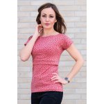 Krásná mamka kojicí tričko Raindrops lososová – Zboží Mobilmania