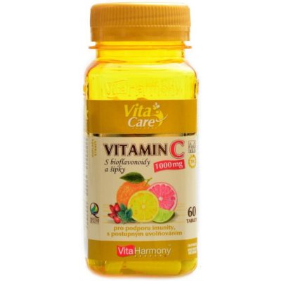 VitaHarmony Vitamin C 1.000 mg s bioflavonoidy a šípky s postupným uvolňováním 60 tablet – Hledejceny.cz