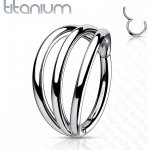 Šperky4U Segment trojitý kruh helix cartilage tragus piercing titan TIT1126ST-1208 – Zboží Dáma