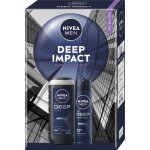 Nivea Men Deep sprchový gel pro muže 250 ml + Deep antiperspirant ve spreji pro muže 150 ml kosmetická sada – Sleviste.cz