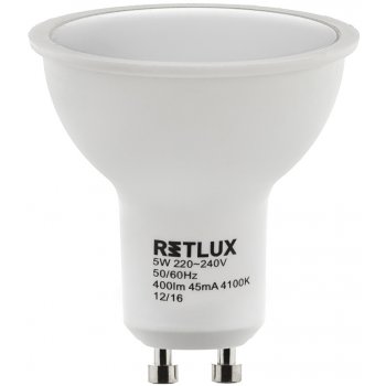 Retlux RLL 255 GU10 žárovka LED 5W studená bílá