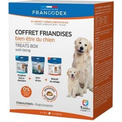 Francodex Pochoutka Box Well-being pro psy 3 x 75 g – Zboží Mobilmania