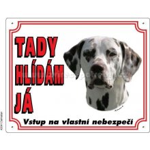 Stickers Výstražná plastová tabulka na plot Dalmatin