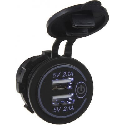 2x USB nabíječka voděodolná do panelu, bílá, 34563 – Hledejceny.cz