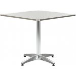 OMAXI 795539 Zahradní stůl stříbrný 80x80x70 cm hliník – Hledejceny.cz