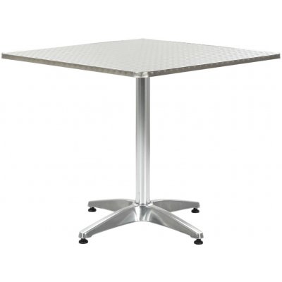 OMAXI 795539 Zahradní stůl stříbrný 80x80x70 cm hliník – Hledejceny.cz