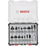 Bosch Smíšená sada tvarových fréz s vřetenem Ø 8 mm (15 ks) 2607017472 – Zboží Mobilmania