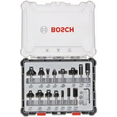 Bosch Smíšená sada tvarových fréz s vřetenem Ø 8 mm (15 ks) 2607017472 – Zbozi.Blesk.cz