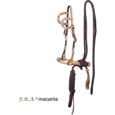F.R.A. Set uzdečky a otěží Bosal Macanta nature – Zboží Dáma