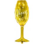 Balón fóliový Sklenice šampaňského champagne \ Cheers\ 28x80 cm – Zboží Dáma