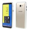 Pouzdro a kryt na mobilní telefon Pouzdro JustKing zadní s magnetickým rámečkem a tvrzeným sklem Samsung Galaxy J6 2018 - stříbrné