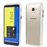 Pouzdro JustKing zadní s magnetickým rámečkem a tvrzeným sklem Samsung Galaxy J6 2018 - stříbrné – Sleviste.cz