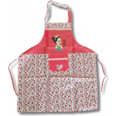 Dortisimo Kuchyňská zástěra s červenými květinami – Zboží Mobilmania