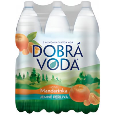 Dobrá voda mandarinka jemně perlivá 6 x 1500 ml – Zboží Mobilmania