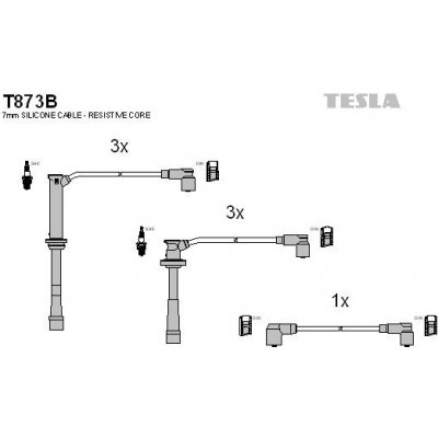 Sada kabelů pro zapalování TESLA T873B T873B – Hledejceny.cz