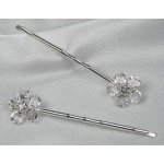 Ozdoby Sponky bižuterie 5805-0031-S00 Krystal stříbro – Zboží Dáma