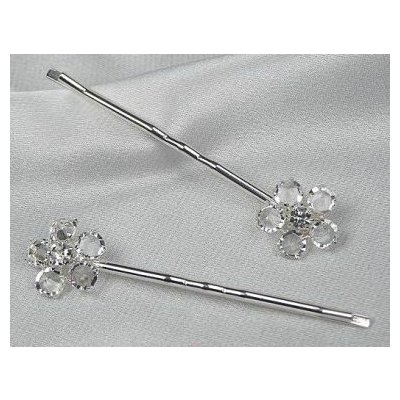 Ozdoby Sponky bižuterie 5805-0031-S00 Krystal stříbro – Zboží Dáma
