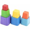 Hračka pro nejmenší Teddies Kubus pyramida skládanka hranatá plast 5ks v krabičce