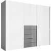 Šatní skříň Moderano 000531005270 s posouvacími dveřmi šedá bílá 298 x 240 x 68 cm