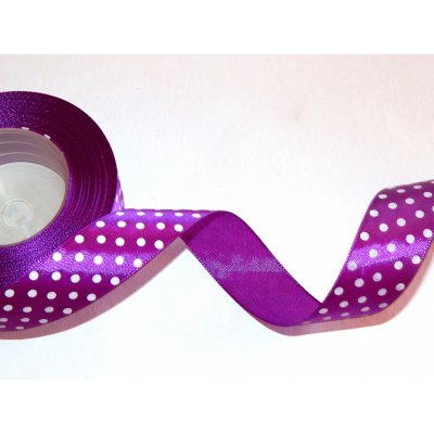 Stuha saténová s puntíkem, WSK6123, šíře 12 mm / balení 22 m – Hledejceny.cz