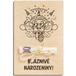 Dřevěná dárková karta na peníze - Bláznivé narozeniny – Hledejceny.cz