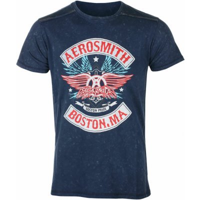 Rock off tričko metal Aerosmith Boston Pride Snow Wash černá – Zboží Mobilmania