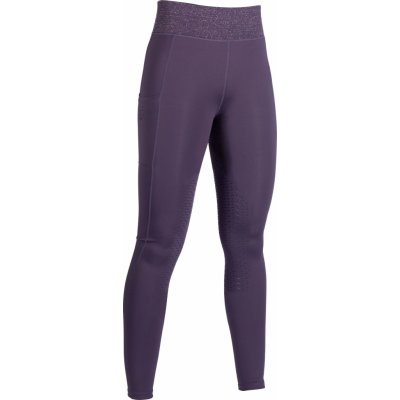 HKM Legíny jezdecké Lavender Bay s gripem na kolenou dámské dark lilac – Zboží Dáma