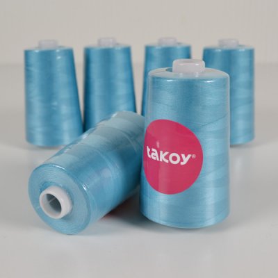 Takoy Overlock / coverlock polyesterová nit TKY 5000 barva tyrkysová – Sleviste.cz