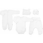 Baby Nellys Praktická 5-dílná žebrovaná soupravička do porodnice BOY bílá – Hledejceny.cz