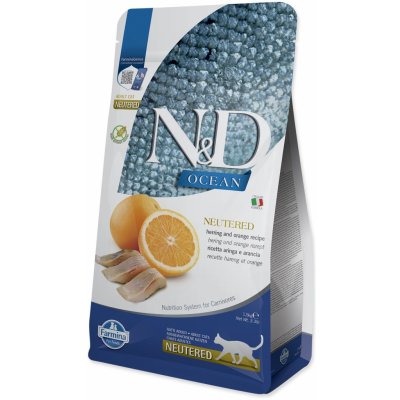 N&D Ocean Adult Cat Herring & Orange 1,5 kg – Sleviste.cz