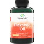 Swanson Lněný Olej Flaxseed Oil 1000 mg 200 kapslí – Hledejceny.cz