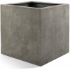 Květináč a truhlík D-lite Cube XXL Natural Concrete 80x80x80 cm