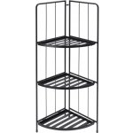 PROGARDEN Stojan na květiny kovový rohový 3 patra 90 cm černá KO-X71000110 – Hledejceny.cz