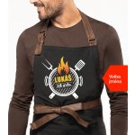 Kariban Zástěra na grilování se jménem Exclusive Šéf grilu Černá Black – Hledejceny.cz