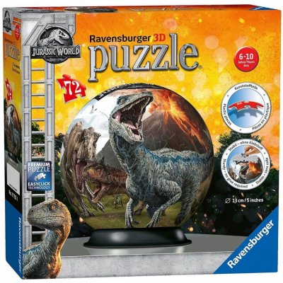 Ravensburger 3D puzzleball Jurský svět 72 ks – Zboží Mobilmania