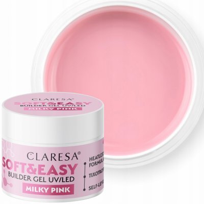 Claresa stavební gel na nehty Softeasy Milky pink růžová 12 g – Zbozi.Blesk.cz