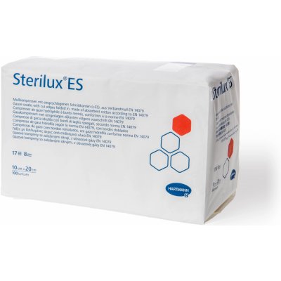 Sterilux ES Nesterilní kompres 10 x 20 cm 17 vláken 8 vrstev 100 ks – Hledejceny.cz