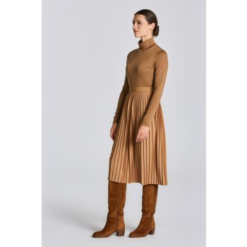 Gant D1. Pleated Jersey Skirt hnědá