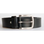 Kožený opasek z pevné silné kůže s hladkým povrchem a polomatnou přezkou FLW – Zboží Dáma