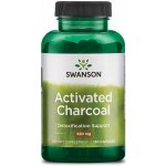 Swanson Activated Charcoal 520 mg 120 kapslí – Hledejceny.cz