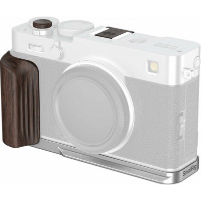 SmallRig 6236 L-Shaped Mount Plate with Wooden Handle for FUJIFILM X-E5 (Ebony, Silver) – Zboží Živě