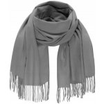 Velký hladký kašmírový s třásněmi ZIZI13 šedý – Zboží Mobilmania