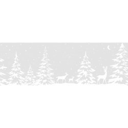 Vánoční statická bordura na sklo W1 20 x 150 cm Dekorativní statické bordury Srnky v lese d-c-fix