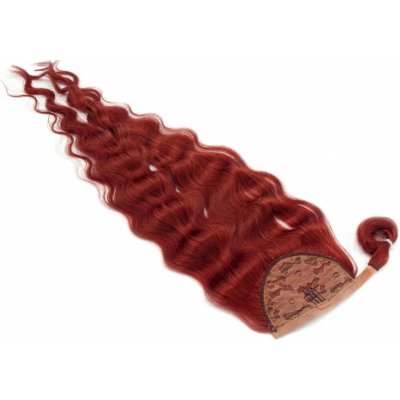 Clip in culík z pravých lidských vlasů vlnitý 60cm měděná – Zboží Mobilmania