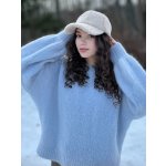 mohérový svetr s dlouhým rukávem Modrá – Zboží Dáma