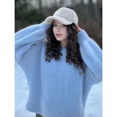 mohérový svetr s dlouhým rukávem Modrá – Zboží Dáma